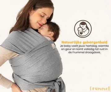 2dekans | Frummel Baby Draagdoek Grijs - Draagzak - Baby, Kinderen en Baby's, Babydragers en Draagdoeken, Ophalen of Verzenden