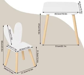 Kindertafel met 2 Stoelen – Activiteitentafel voor Kinderen, Verzenden, Nieuw