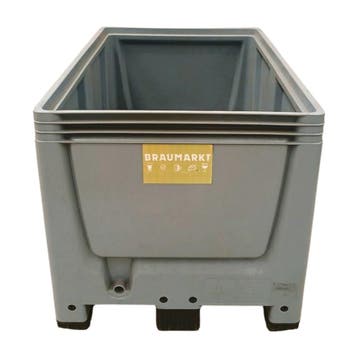 Palletbox Bigbox 1200x800x790 mm, HD-PE, gesloten, grijs, Ophalen of Verzenden
