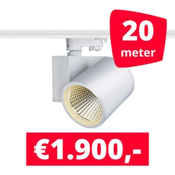 *TIP* LED Railverlichting Stella White 20 spots + 20M rails, Ophalen of Verzenden