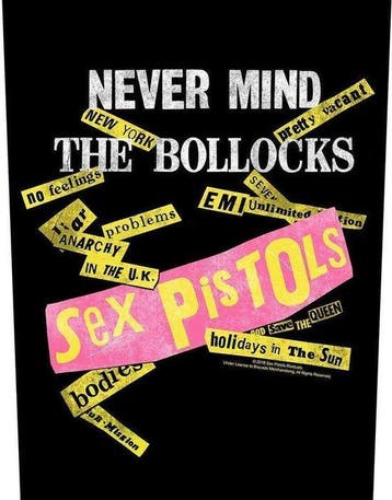 Sex Pistols Never Mind the Bollocks Backpatch off. merch., Verzamelen, Ophalen of Verzenden, Nieuw, Kleding