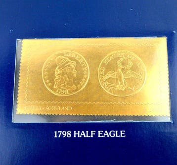 Schotland. Medal USA Half Eagle 1798 - 1/100oz (.916)