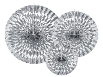 Decoratieve Rozetten Spiegelend Zilver (3st), Ophalen of Verzenden, Nieuw