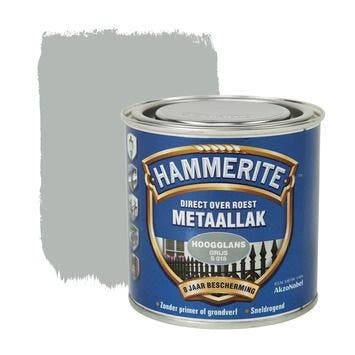 Hammerite Metaallak Grijs S018 Hoogglans 250 ml, Ophalen of Verzenden, Nieuw