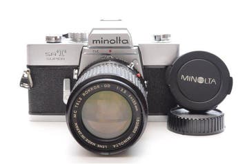 Minolta SR-T Super + MC TELE ROKKOR-QD 135mm 1:3.5 Analoge, Nieuw