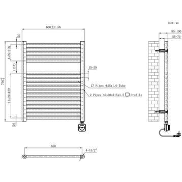 Wiesbaden Elara Elektrische Radiator - Smart WiFi -, Ophalen of Verzenden, Nieuw