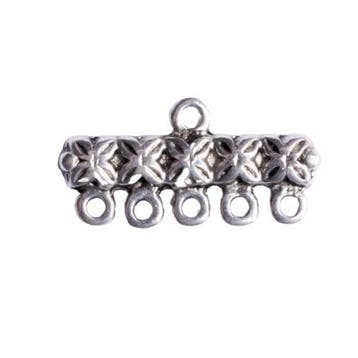 10 x metalen verdeler zilver kleur 24,5 x 12 mm oogje: 1,5mm, Ophalen of Verzenden, Nieuw, Tussenstuk of Tussenkraal