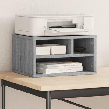 vidaXL Printerkastje 40x32x22,5 cm bewerkt hout grijs sonoma, Computers en Software, Verzenden, Nieuw