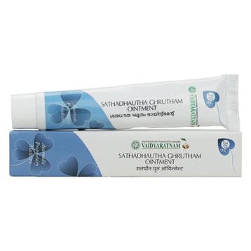 Sathadhautha Ghrutham - Heilzame Zalf (Vaidyaratnam) 20 gr, Sport en Fitness, Gezondheidsproducten en Wellness, Ophalen of Verzenden