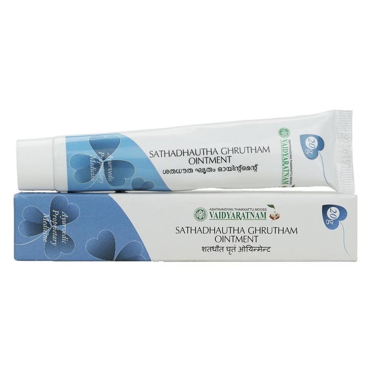 Sathadhautha Ghrutham - Heilzame Zalf (Vaidyaratnam) 20 gr, Sport en Fitness, Gezondheidsproducten en Wellness, Ophalen of Verzenden