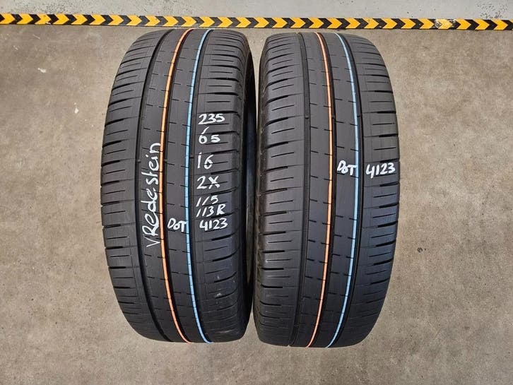 235/65/16C 115/113R VREDESTEIN ZOMERBANDEN 6,8MM PROFIEL 2X, Auto-onderdelen, Banden en Velgen, 16 inch, Erkend duurzaam, Zomerbanden