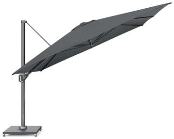 Challenger T1 premium zweefparasol 350x350 cm faded black, Ophalen of Verzenden, Nieuw