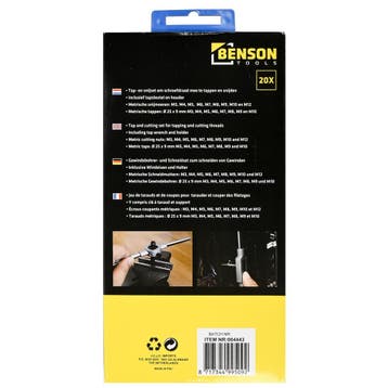 Benson 20-delige metrische tapset - M3 t/m M12 - hoogwaar..., Ophalen of Verzenden, Nieuw