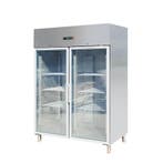 RVS vriezer met glazen deuren GN2/1 1400-1333 Liter -18° tot, Verzenden, Nieuw in verpakking, Koelen en Vriezen