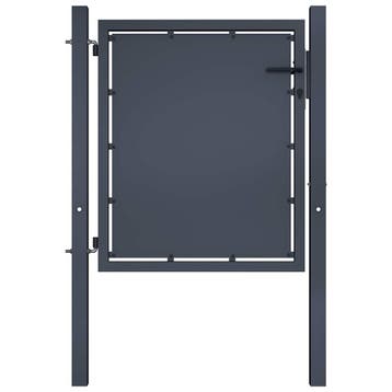 vidaXL Tuinpoort staal 100x75 cm antraciet, Verzenden, Nieuw