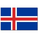 Gevelvlag/vlaggenmast vlag IJsland 90 x 150 cm - IJsland v.., Ophalen of Verzenden, Nieuw