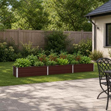vidaXL Verhoogd Tuinbed Bruin 240 x 40 x 24 cm koudgewalst, Minder dan 30 cm, Verzenden, Minder dan 60 cm, Nieuw