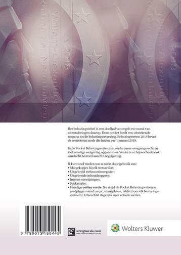 Belastingwetten 2019 9789013150445 A.W. Cazander, Boeken, Verzenden, Gelezen, A.W. Cazander