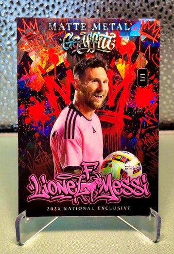 2026 Wild Card Matte Metal Graffiti Lionel Messi 1/1 Jedyny, Nieuw