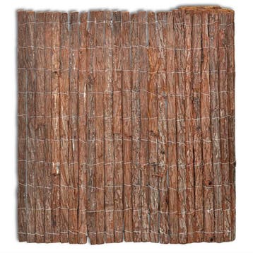vidaXL Scherm 400x100 cm schors, Verzenden, Nieuw, Hout, 1 tot 2 meter