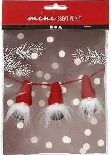 Diykit pakket hobbyset kerstkabouter zelf maken santa set 3, Ophalen of Verzenden, Nieuw