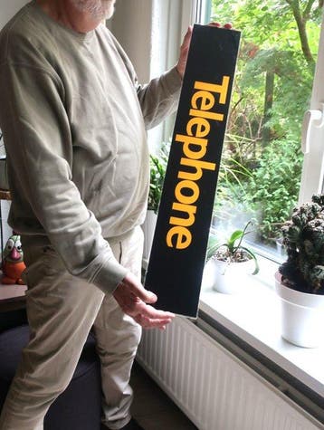 Analoge telefoon - Plastic - Glasplaat telefooncel, Antiek en Kunst