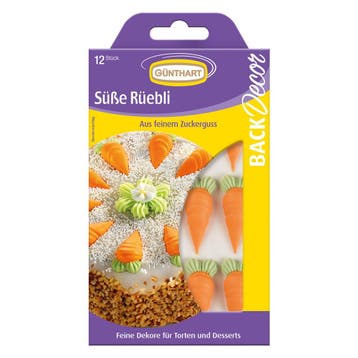 Günthart Suikerdecoratie Wortels 12st., Hobby en Vrije tijd, Taarten en Cupcakes maken, Verzenden, Nieuw