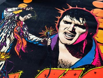 Elvis Presley vintage Blacklight poster uit 1975, Ophalen of Verzenden, Zo goed als nieuw, Poster, Artwork of Schilderij