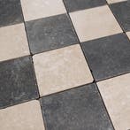 Getrommelde Keramische Dambord Vloertegels hardsteen look –, Verzenden, Nieuw