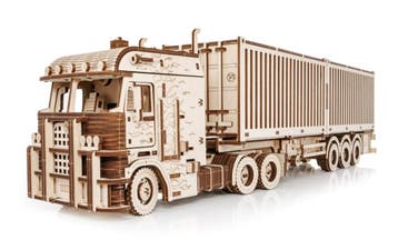 Eco Wood 3D Houten Puzzel Truck “Road King” met Containe, Verzenden, Nieuw