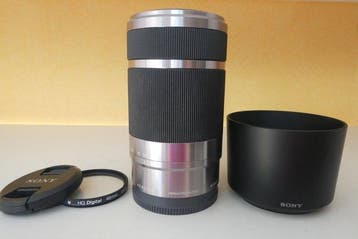 Sony SEL 55-210mm/F4.5-6.3 OSS E- mount Zilver, als nieuw en, Nieuw