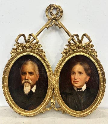 Francesco Ghittoni (1855-1928) - Coppia di ritratti