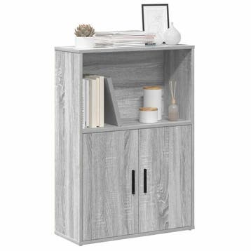 vidaXL Boekenkast 60x24x85 cm bewerkt hout grijs sonoma, Verzenden, Nieuw, Overige houtsoorten