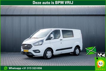 Ford Transit Custom 2.0 EcoBlue L1H1 | DC 6-Zits | LED | Cru, Stof, Gebruikt, Wit, Ford