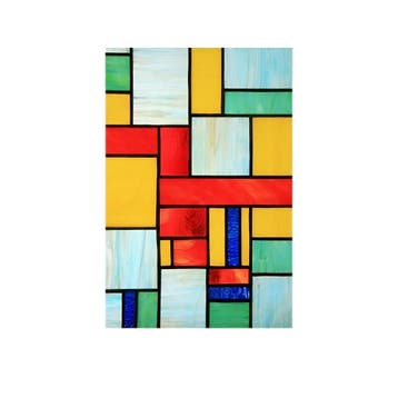 Raamfolie Glas In Lood Zelfklevend Gekleurd 60x120, Verzenden, Nieuw