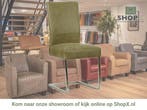 Leren eetkamerstoel Remix - Vintage Olive (olijf/groen) -, Huis en Inrichting, Stoelen, Overige kleuren, Nieuw, Ophalen of Verzenden