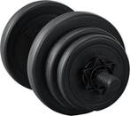 2dekans | Juskys – Dumbbel 10 kg – 45 x 2,5 cm – Voorzien, Sport en Fitness, Fitnessmaterialen, Ophalen of Verzenden, Zo goed als nieuw
