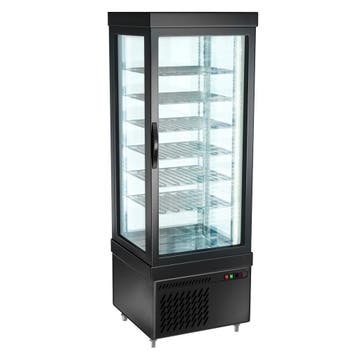 GGM Gastro | Vriesvitrine panoramisch - 430 liter - 670mm -, Verzenden, Nieuw
