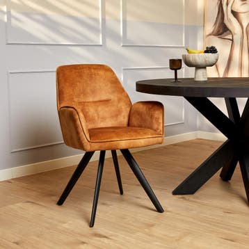 Eetkamerstoel Nova Goud Velvet | Starfurn, Ophalen of Verzenden, Nieuw
