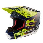 Alpinestars S-M5 Rash Helm Ece 22.06 Nachtmarine Geel Fluo, XXL, Nieuw met kaartje, Overige merken, Offroadhelm