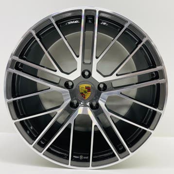 Porsche 992 2/4 ORIGINELE 20/21 Turbo V velgen met banden, Ophalen, Gebruikt, Banden en Velgen, 21 inch