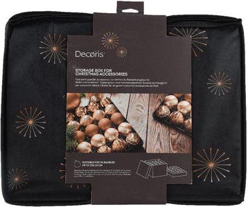 2dekans | Decoris Kerstballen opbergbox - groen - 41 x 31 x, Ophalen of Verzenden, Zo goed als nieuw