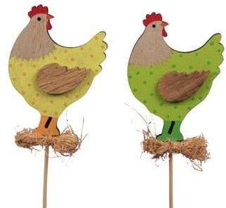 Bijsteker Kip Haan Groen Geel 5x7 cm pak 10 stuks, Ophalen of Verzenden, Nieuw