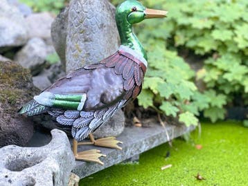 sculptuur, Decoratieve eend - 31.5 cm - IJzer