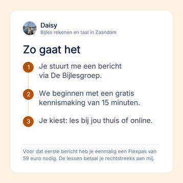 Bijles rekenen en taal voor de basisschool in Zaandam, Privéles, Bijles