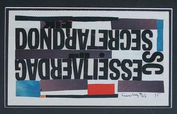 Siep Van Den Berg (1913-1998) - Collage in zwart en grijs, Antiek en Kunst