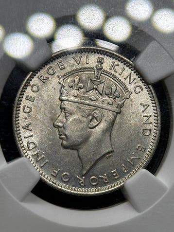 Brits-Indië. George VI. 20 Cents 1943 NGC MS65 (Zonder