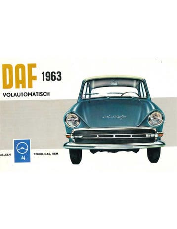 1963 DAF VARIOMATIC BROCHURE NEDERLANDS, Nieuw, Author