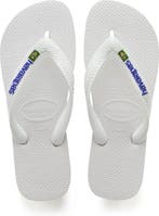 Havaianas - maat 41-42- Brasil logo Slippers - Wit, Kleding | Dames, Schoenen, Verzenden, Nieuw