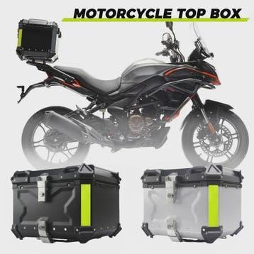 Waterdichte Aluminium Motor Topcase - 45L, 55L, 65L - Helmbo, Verzenden, Nieuw